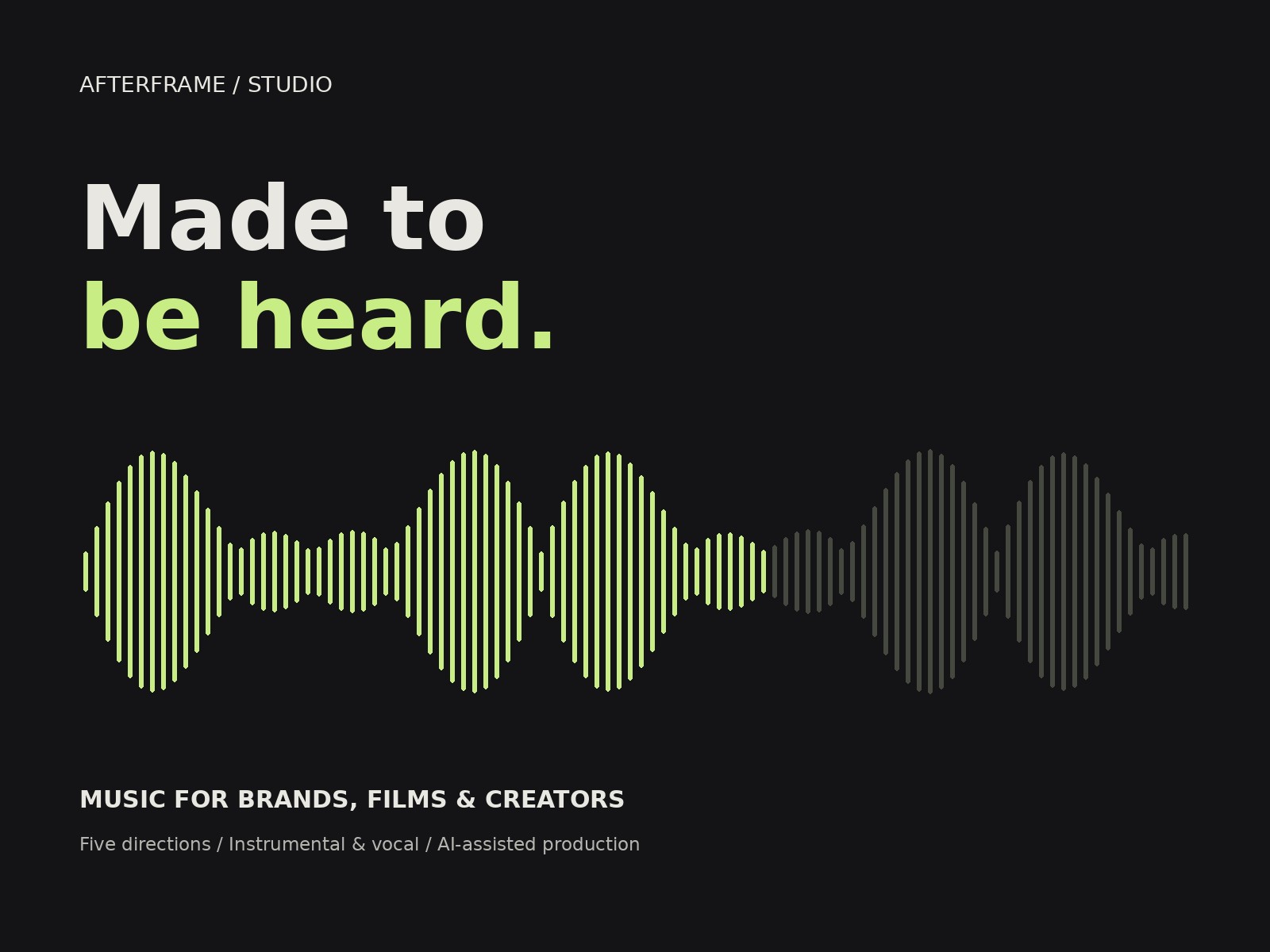 AFTERFRAME music portfolio — Made to be heard